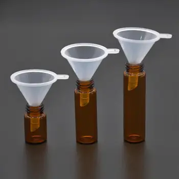 Мини-воронка 5шт Практичная Многоразовая воронка для жидкого масла с маленьким горлышком Пластиковая герметичная насадка для масла и духов для лабораторных бутылок