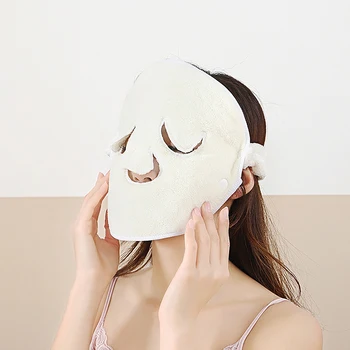 Компресс из хлопчатобумажного полотенца, спа-маска для лица, Открытые Поры, Увлажняющий Горячий Холодный Уход За кожей, Инструмент для макияжа для женщин