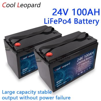 Батарея LiFePO4 24V 100Ah 24V Литий-Железо-Фосфатная батарея для Электронных Подметальных машин, Фургонов Для Мытья полов, Инвалидных колясок, RV