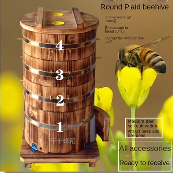 Деревянный Домик для пчелиного улья, Утолщенная бочка из китайской ели, Улей, Инструмент для пчеловодства, Барабан, Пчелиный ящик, Оборудование для пчеловодства, принадлежности для пчеловодства