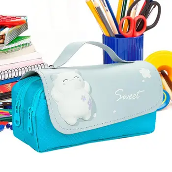 Симпатичный мешочек для карандашей, симпатичная коробка для карандашей и сумка для девочек, симпатичная сумка для карандашей для девочек с большой емкостью, органайзер для канцелярских принадлежностей, детский карандаш