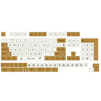 134 клавиши Мультяшные Колпачки Для Ключей LittleOtter XDA Толстые Колпачки Для Клавиш Из PBT Для 61/87/104/108 Раскладок Механической Клавиатуры Keycaps