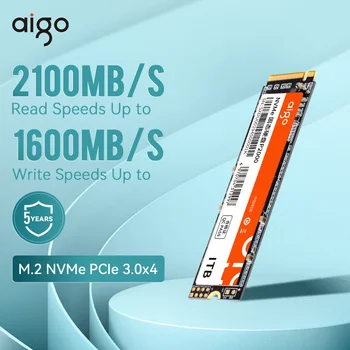 AIGO M2 NVMe SSD 1 ТБ 512 ГБ 128 ГБ 256 ГБ M.2 PCIe Твердотельный Диск 3x4 2280 Внутренний Жесткий Диск HDD для Настольного Ноутбука P2000