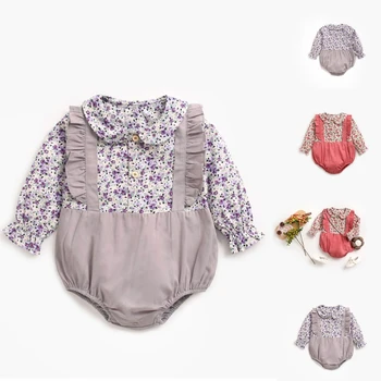 L5YF Одежда для маленьких девочек, ползунки, детский комбинезон для новорожденных, костюм унисекс, комбинезоны на молнии для детей