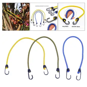 Сверхпрочная веревка с металлическими зажимами-крючками Для крепления Багажной веревки Бельевой веревки