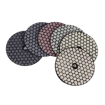 60 Шт 100 Мм Сухая полировальная накладка 4-дюймовые алмазные полировальные накладки Sharp для гранита, мрамора, шлифовальный диск для камня