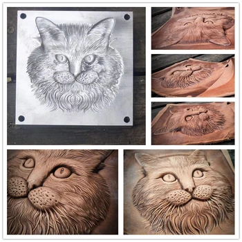 3D Кошка Рэгдолл котенок рельефный металл форма для тиснения кожи формовочный штамп для кожи Перфоратор для тиснения Печатный инструмент для работы с кожей