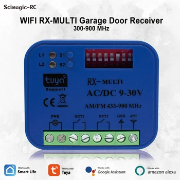 Tuya Wifi Smart Switch RX MUTI Универсальный приемник гаражных ворот 2-канальный контроллер Пульт дистанционного управления 12 В 24 В Открывалка ворот