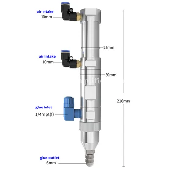 высокоточный силиконовый дозирующий клапан 4-7 кгс/см, высоковязкий дозирующий клапан обратного всасывания QLH-61, минимальный объем: 0,5 мл