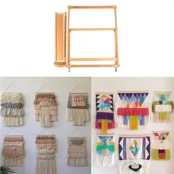 Ткацкая рама Для взрослых, набор для плетения из дерева, Инструмент для вязания своими руками, Деревянные инструменты для ткачества и шитья текстиля, принадлежности для рукоделия