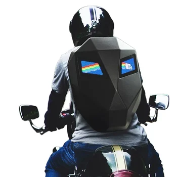 Программируемая светодиодная сумка для управления приложением, рекламный щит для езды на мотоцикле, загорающийся дисплей, умный светодиодный рюкзак со светодиодной подсветкой
