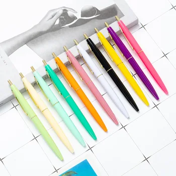 Нажимайте на шариковую ручку, канцелярские принадлежности, пластиковую шариковую ручку для студентов