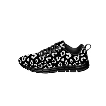 Кроссовки с леопардовым рисунком Мужские женские подростковые забавные модные повседневные тканевые Спортивные туфли Холст 3D принт Косплей Легкая обувь