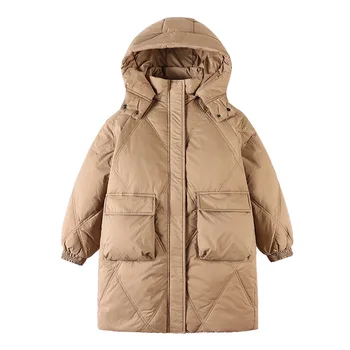 зимняя куртка для девочек, одежда, детская одежда, детская утепленная верхняя одежда на утином пуху, костюм для девочек, пальто, зимний костюм TZ938