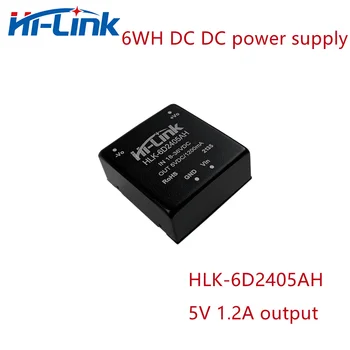Hi-Link 6 Вт 5 В 1.2A Выход постоянного тока Источники питания Постоянного тока 18-36 В Вход 85% КПД Изолированный модуль питания постоянного тока HLK-6D2405AH