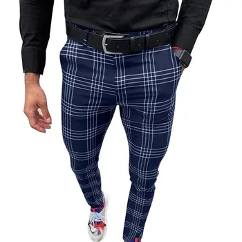 2021 Мужская уличная одежда, шаровары, Мужские клетчатые брюки, большие размеры, горячая распродажа, Мужские повседневные брюки в Корейскую разноцветную клетку
