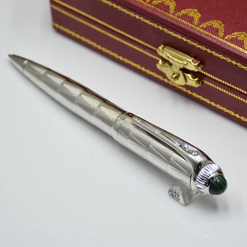 роскошная серебряная автомобильная шариковая ручка административные канцелярские принадлежности брендовые заправочные ручки для рождественского подарка