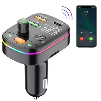 Bluetooth 5,0 FM-Передатчик Для Автомобиля QC 3,0 Более Мощный Микрофон HiFi Бас Звук Радио Музыкальный Адаптер Зарядное Устройство 2 USB Быстрое Зарядное Устройство