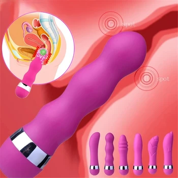 Вибраторы для женщин 6 маленьких бриллиантовых вибраторов для стимуляции точки G, клитора, мини-AV Массажная палочка, секс-игрушка, женский мастурбатор