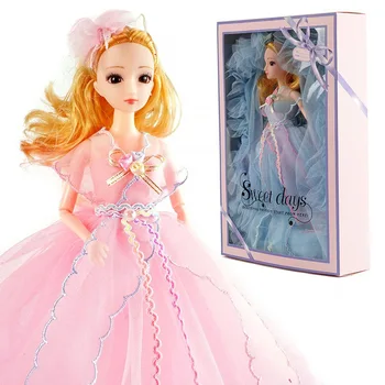 Большая свадебная кукла-игрушка, Милое свадебное платье принцессы с изысканной подарочной коробкой, подарочная игрушка 40 см с подарочной коробкой