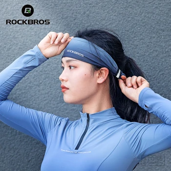ROCKBROS Спортивная повязка на голову для велоспорта, бега, фитнеса, йоги, тренажерного зала, головной платок, повязка для волос, повязка для мужчин, Женщин, Эластичная повязка на голову
