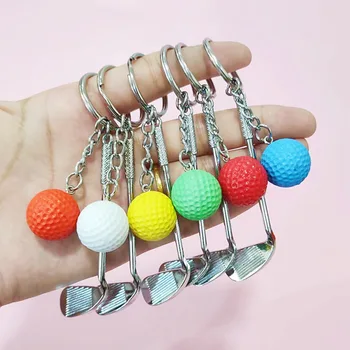 1шт Креативный металлический брелок с мячом для гольфа, подвеска-украшение для сумки для ключей от машины, подарок для мужчин и женщин, любителей гольфа