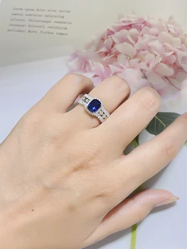2023 Новое кольцо из серебра 925 пробы, инкрустированное рубином из голубиной крови 6 *8 мм, роскошный бриллиант в натуральную величину для ежедневного ношения