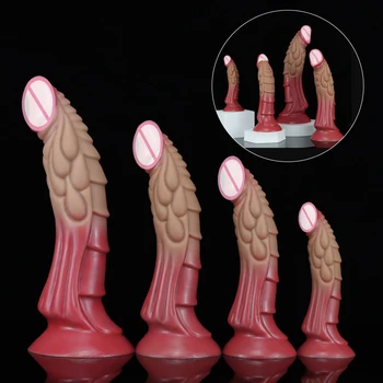 Огромные Игрушки для взрослых 4 размера, фаллоимитатор, Анальная пробка в виде монстра, искусственный Искусственный пенис, женщины, мужчины, геи, Мастурбируют, Стимулируют анус
