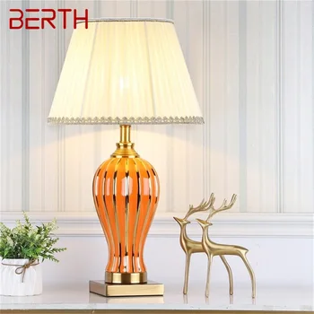 Керамическая настольная лампа с диммером, современный роскошный настольный светильник для дома, гостиной