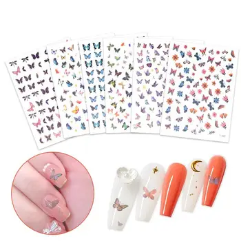 Дизайнерские наклейки для ногтей JP 3D Art Butterfly Популярные Наклейки для ногтей со специальным рисунком Красивая Наклейка для аксессуаров для ногтей в виде бабочки