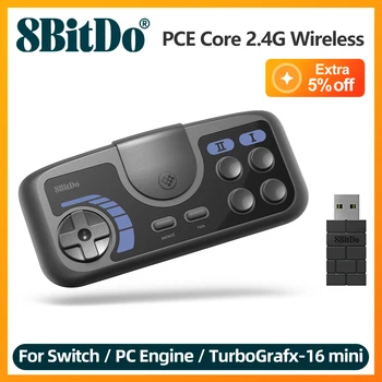8BitDo PCE Core 2.4G Беспроводной геймпад для ПК Engine Mini PC Engine CoreGrafx Mini TurboGrafx-16 Mini для коммутатора