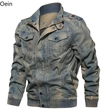 Мужской повседневный джинсовый блейзер, куртка, модное пальто, куртки для дальнобойщиков, Джинсовая верхняя одежда, Размер Оверсайз S-6XL
