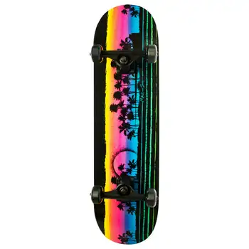 32-дюймовый скейтборд Bayside Popsicle с рисунком Sunset Deck, колеса 54 мм x 32 мм