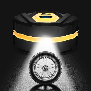 Портативный воздушный насос со светодиодной подсветкой Удобный автомобильный воздушный компрессор Электрический шиномонтажный насос для надувного бассейна