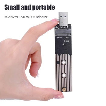 M.2 Конвертер Жесткого Диска NVME 10 Гбит/с Gen 2 Преобразует Карту Plug and Play SSD В USB-Адаптер Samsung WD Black Intel NVME SSD