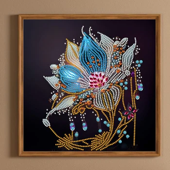 5D DIY Частичная дрель специальной формы, Алмазная роспись, Набор для декора в виде хрустального цветка