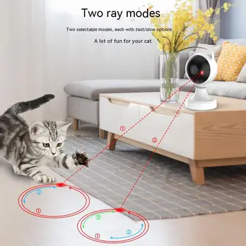 Перезаряжаемая Двухрежимная Инфракрасная Интеллектуальная Автоматическая Лазерная Интерактивная Игрушка-Дразнилка Для Кошек