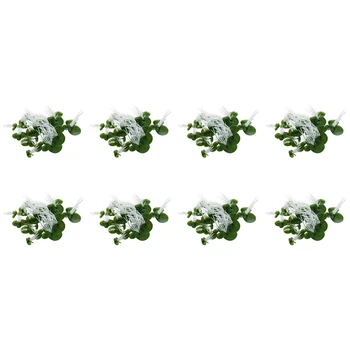 144X Аквариумное Искусственное растение с ряской, Плавающее Пластиковое Зелено-Белое растение
