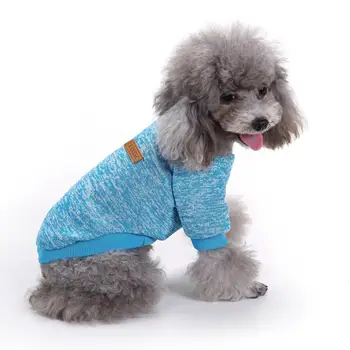 Пуловер, куртка, пальто, Зимняя теплая шерстяная пряжа, вязаный свитер для собак и кошек, одежда для домашних животных