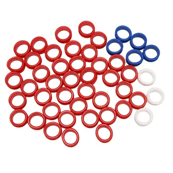 50шт Силиконовые кольца для пальцев для любых вставок для ножниц Инструменты для стрижки и укладки волос аксессуары разных цветов