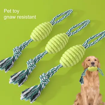 Собаки хлопок веревка игрушки с отдельным хлопок веревка укус устойчивостью зубы шлифовальные избавиться от скуки и TPR игрушка для собак зубная щетка жевать щенок
