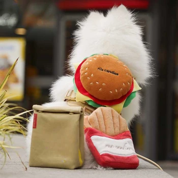 Рюкзак для домашних животных, рюкзак для собак, Гамбургер, Картофель Фри, Маленькие собачки, Рулон одеяла для щенков, сумки для переноски на открытом воздухе
