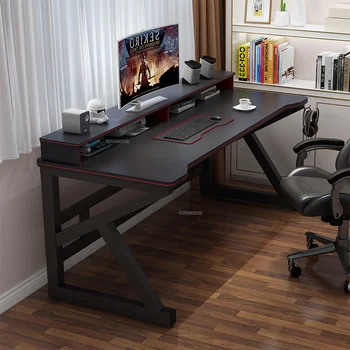 Столы для киберспорта Nordic Офисная мебель для дома, спальни, настольные компьютерные столы, рабочий стол с полкой, многофункциональный игровой стол