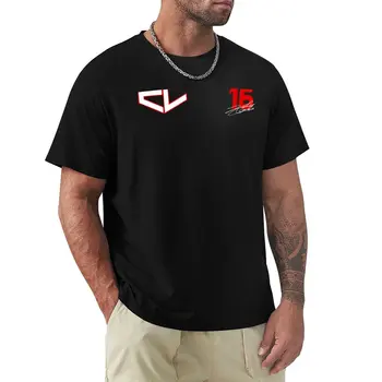 Футболка F1 2022 Charles Leclerc 16, черные футболки, топы, короткая футболка, мужская одежда