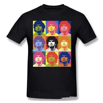Мужская Свободная футболка Warhol для отдыха Diego Armando Maradona Legend The Graphic Tshirts Greatest of Football Player Tops Ropa Hombre