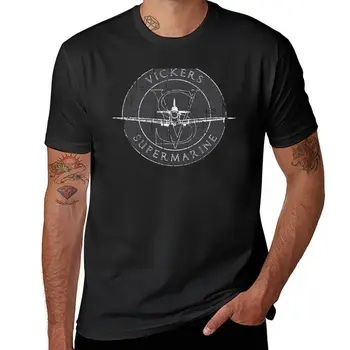 Новая футболка с логотипом самолета Supermarine Spitfire WW2, футболки больших размеров, обычная футболка, мужская футболка оверсайз