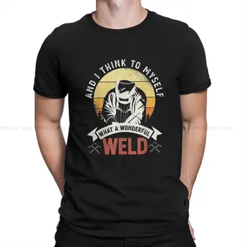 Креативная футболка сварщика для мужчин, футболка из полиэстера с круглым воротником, подарки на день рождения в стиле хип-хоп, уличная одежда