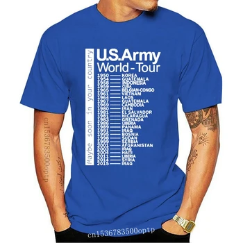 Мировое турне армии США Скоро в соседней стране, футболка унисекс, футболка с забавным музыкальным туром группы, мужская футболка