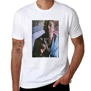 Новая футболка с художественным портретом Сержа Генсбура, быстросохнущая рубашка, черная футболка, мужские тренировочные рубашки с аниме