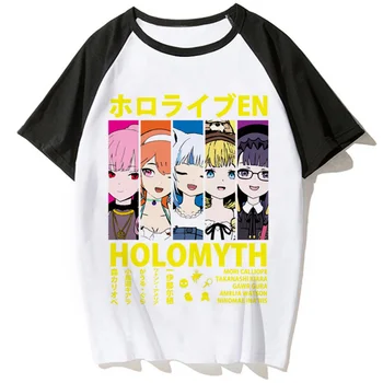Hololive футболка женская дизайнерская японская манга топ одежда с комиксами для девочек